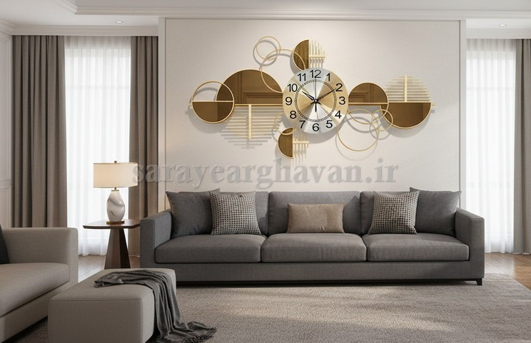 ساعت دیواری مدرن فلزی کد H279