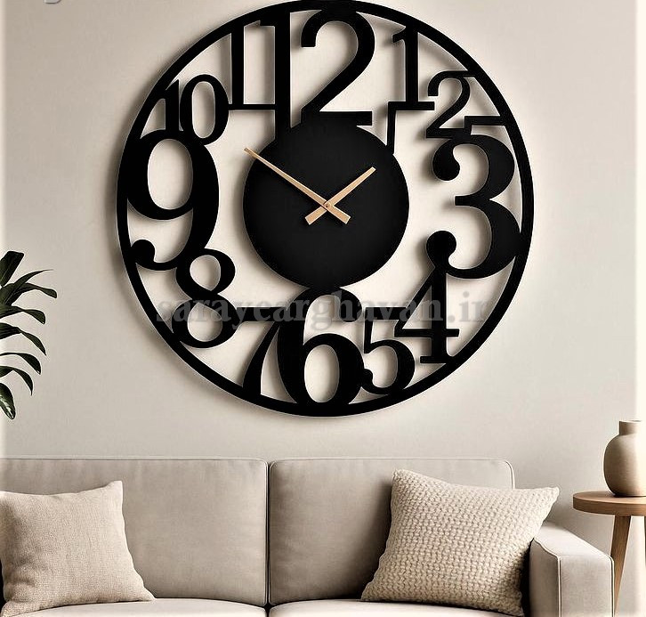 ساعت دیواری مدرن فلزی کد H423
