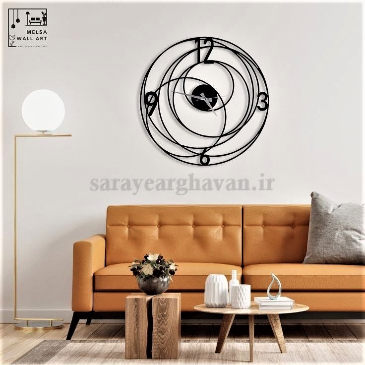 ساعت دیواری مدرن فلزی کد H349