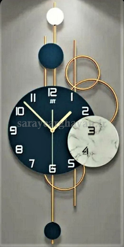 ساعت دیواری مدرن فلزی کد H536