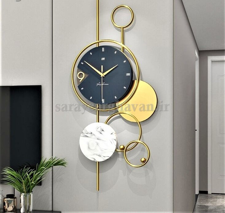ساعت دیواری مدرن فلزی کد H536
