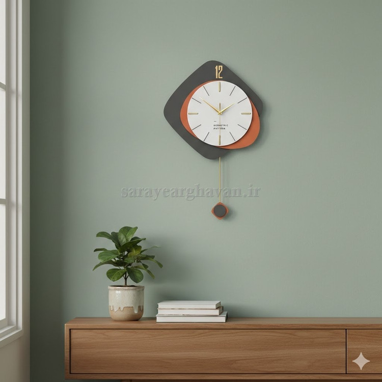 ساعت دیواری مدرن فلزی کد H533