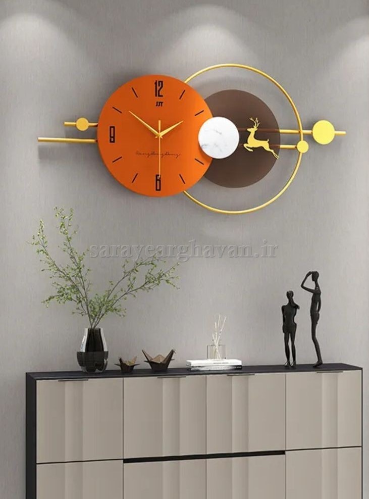 ساعت دیواری مدرن فلزی کد H521