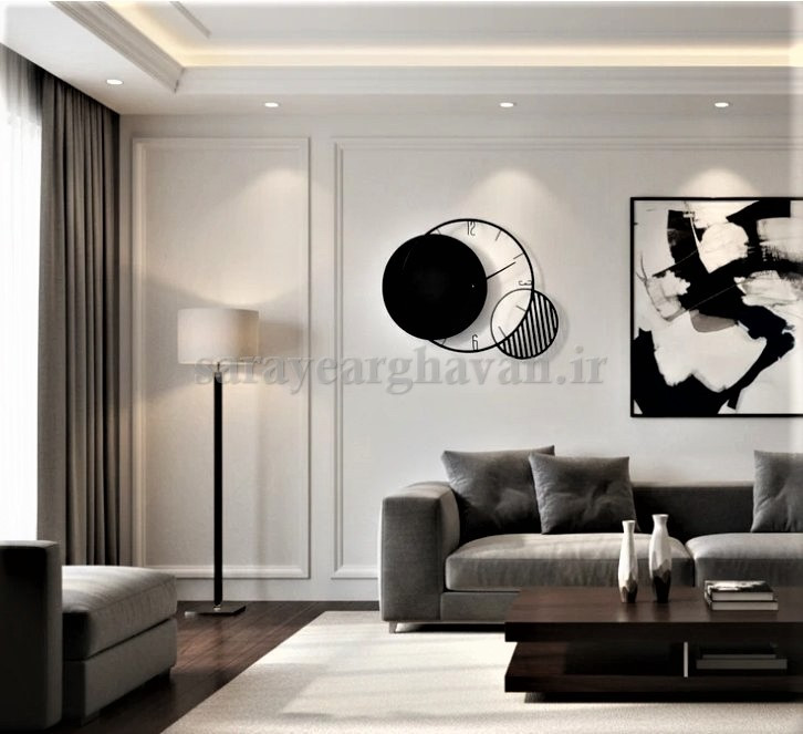 ساعت دیواری مدرن فلزی کد H507