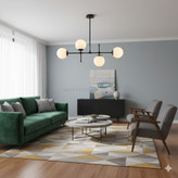 لوستر کانتری مدرن4 شعله زیبا (با ارسال حباب) K130