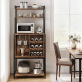 میز بار و کابینت نوشیدنی ایستاده با جای بطری و آویز لیوان کد G114