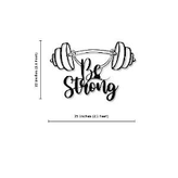 تابلو دکوراتیو فلزی و چوبی مدرن کد T281 | طرح "Be Strong" | مناسب سالن های ورزشی