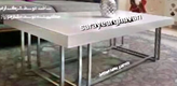 میز عسلی و جلو مبلی مدرن فلزی (رویهMDF) کد M132 | لوکس و مدرن