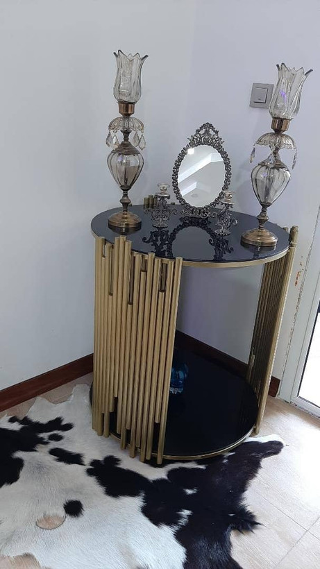 میز عسلی و جلو مبلی مدرن فلزی (رویهMDF) کد M153 | طراحی خاص و زیبا